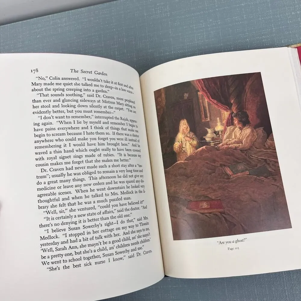 The Secret Garden Frances Hodgson Burnett Illustrated Hardcover Book Vintage